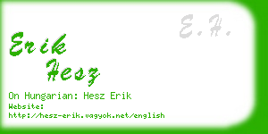 erik hesz business card